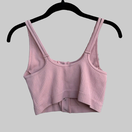 Yogalicious Crop Top Sports Bra in Pink - Medium