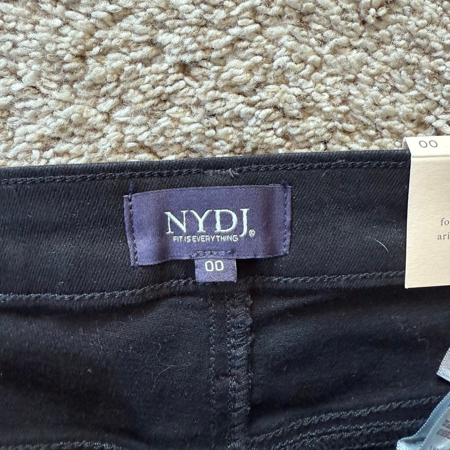 NYDJ Teresa Rhinestone Wide Leg Jeans - Size 00