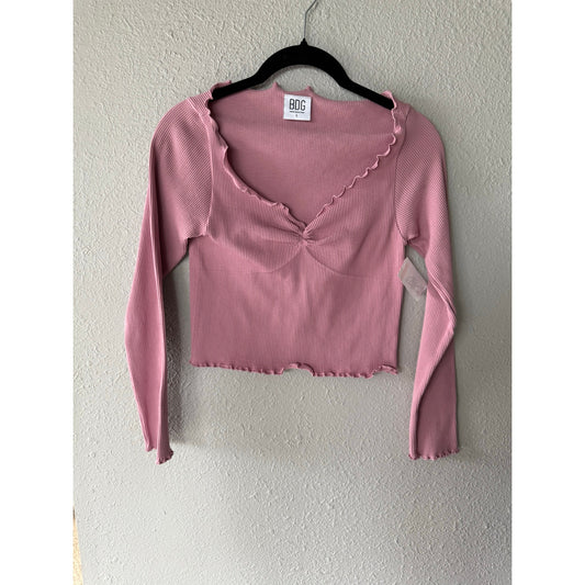 BDG Cropped Long Sleeve - Large - Mauve