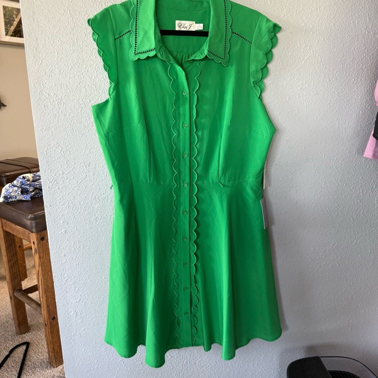 Eliza J Sleeveless Dress - Green - Size 16