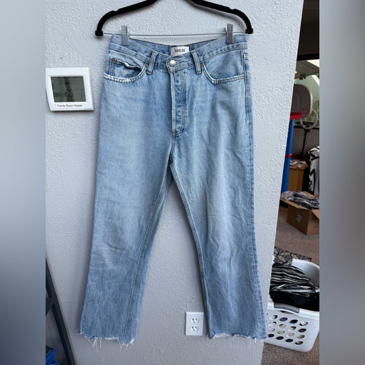 Agolde Blue Straight Leg Jeans Classic Style - Size 28
