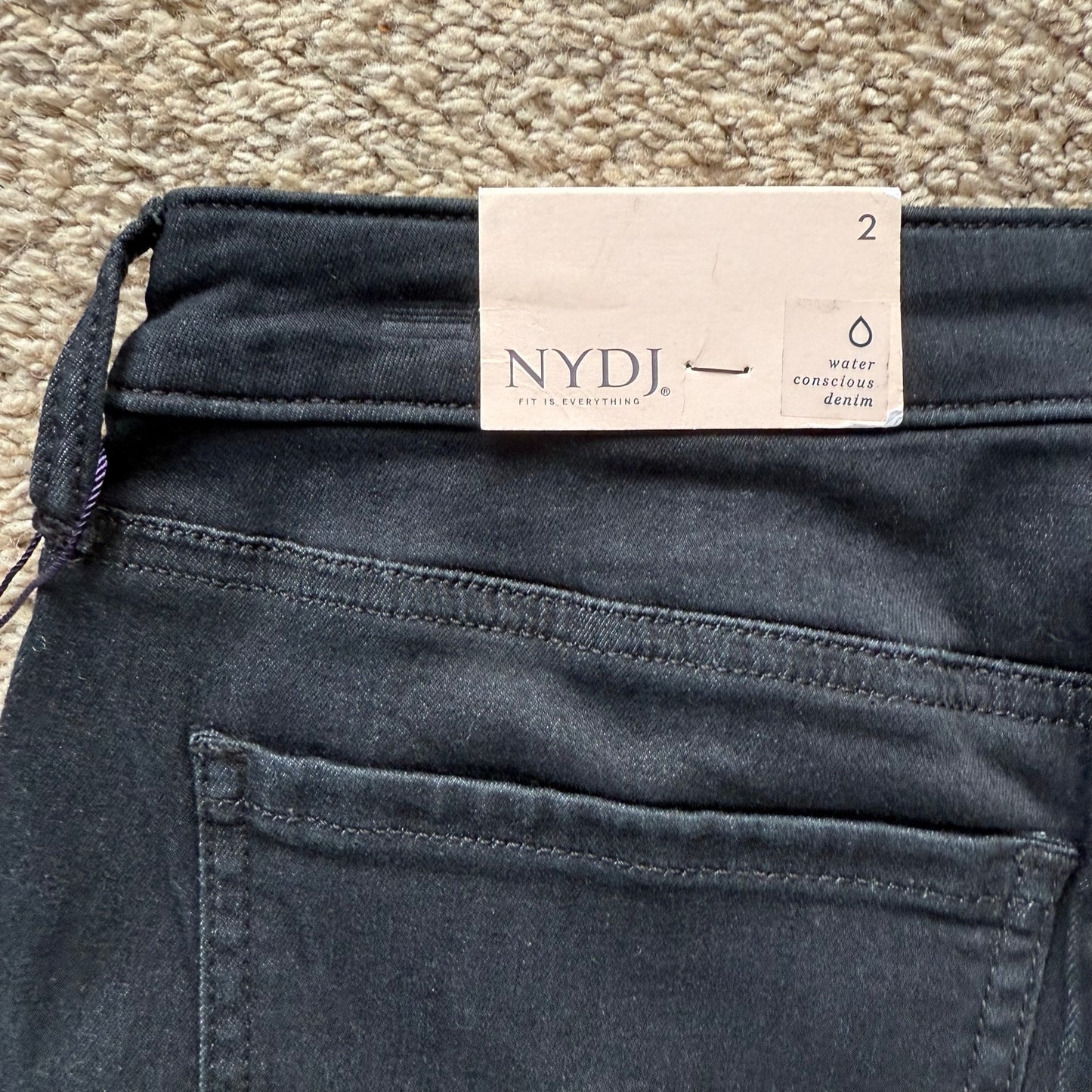 NYJD Black Slim Straight Leg - Size 2