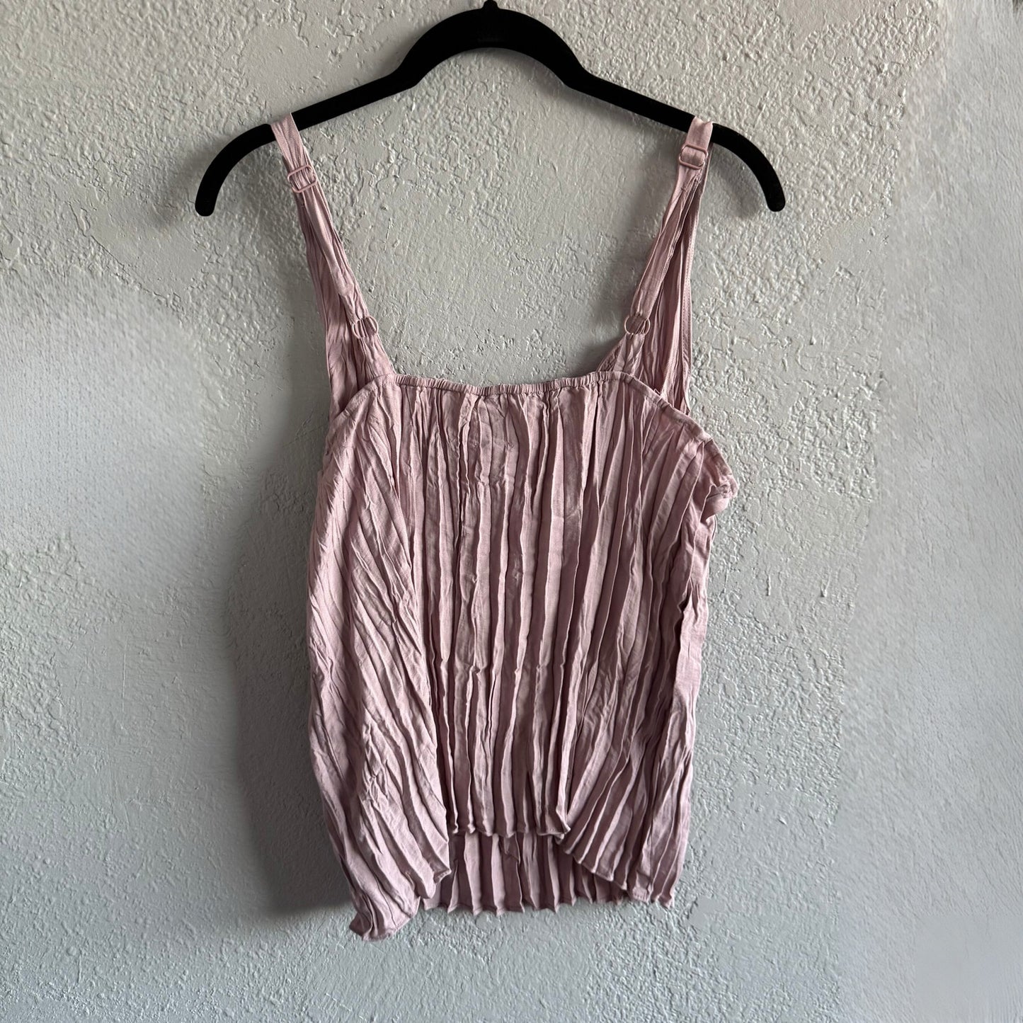 Nic + Zoe Pink Crinkle Tank - Medium