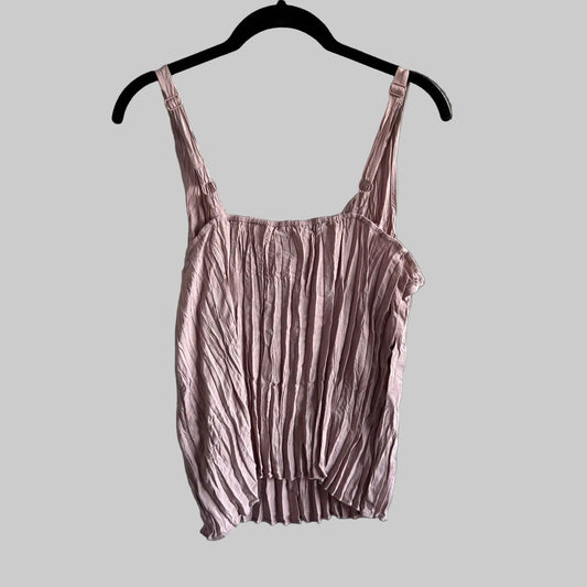 Nic + Zoe Pink Crinkle Tank - Size Medium