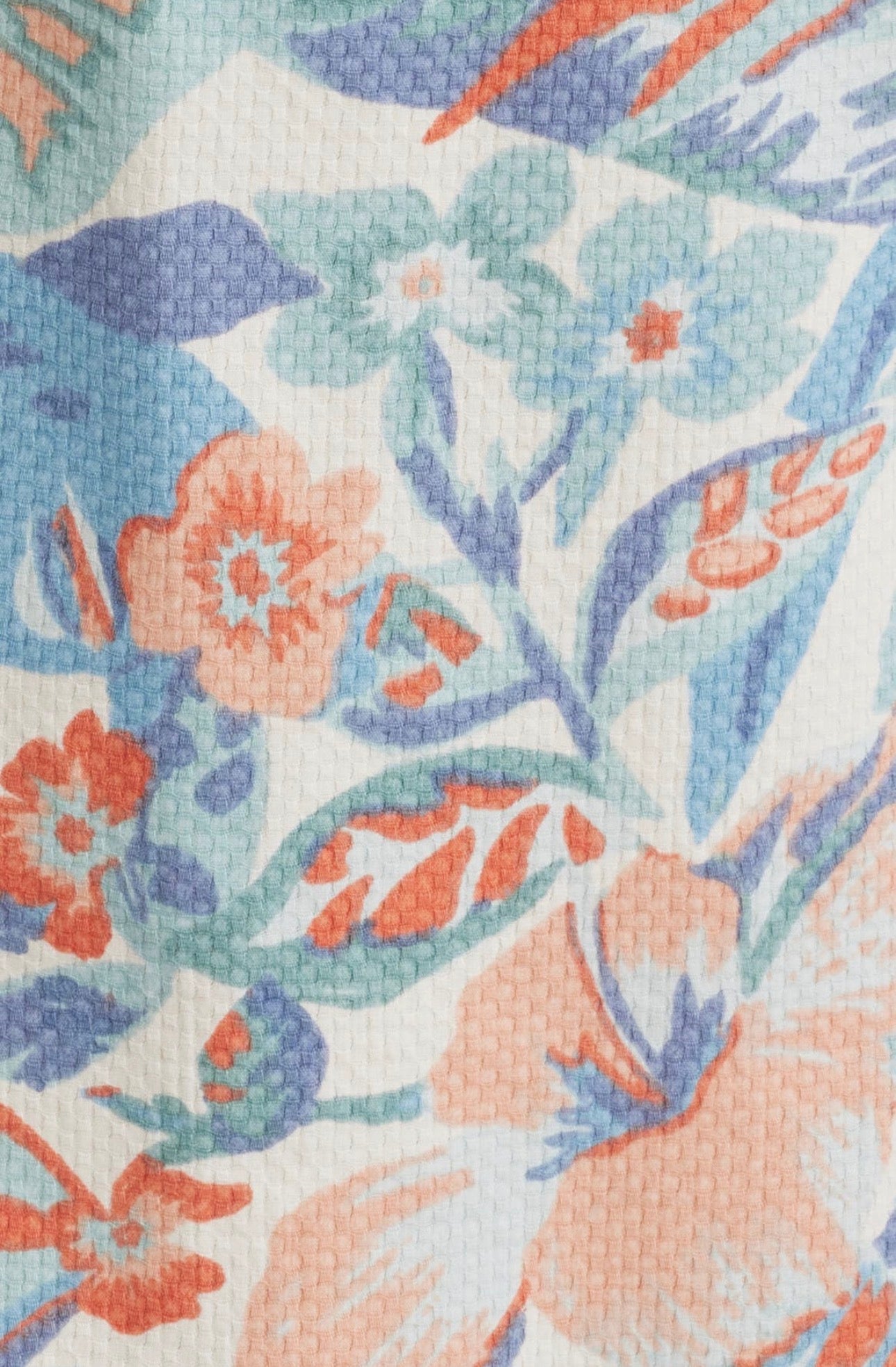 Faherty Bay Twist Seersucker Halter Floral Dress - Size Small