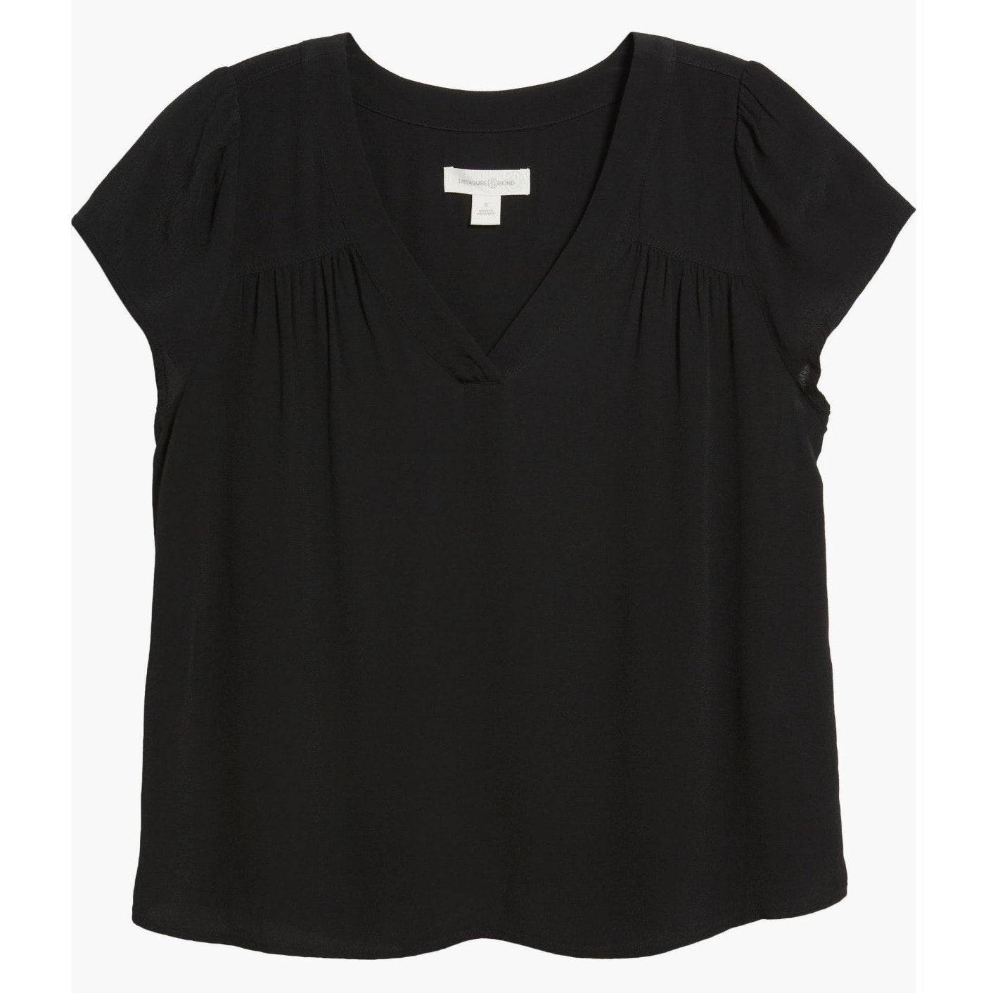 Treasure and Bond Black V-Neck Top - Medium