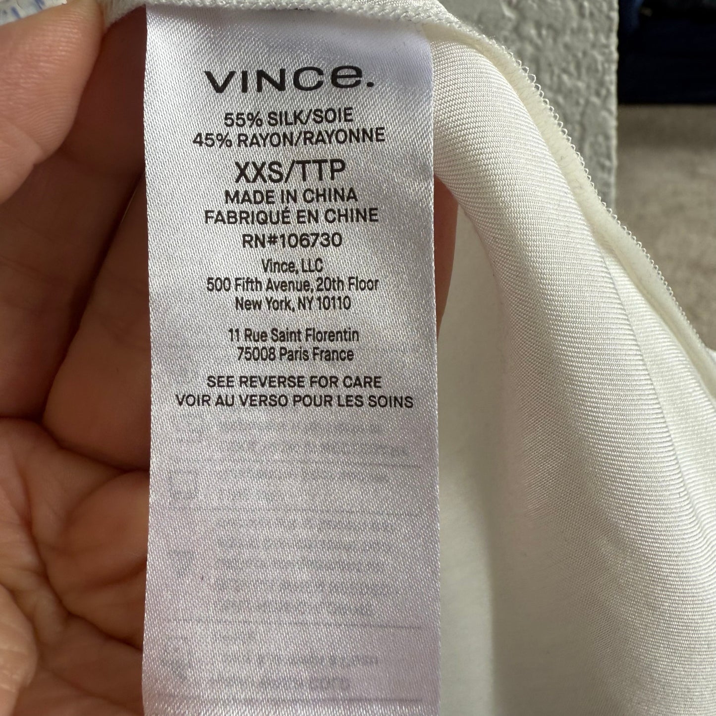 Vince Silk Blend Button Up Blouse - Size XXS