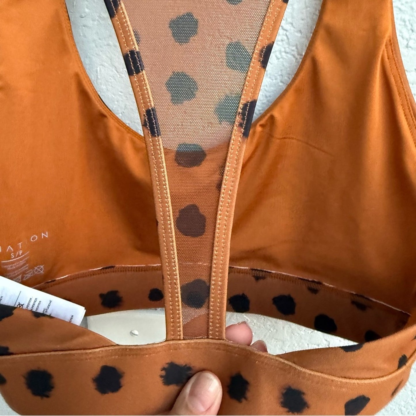 P.E Nation Brown Polka Dot Sports Bra