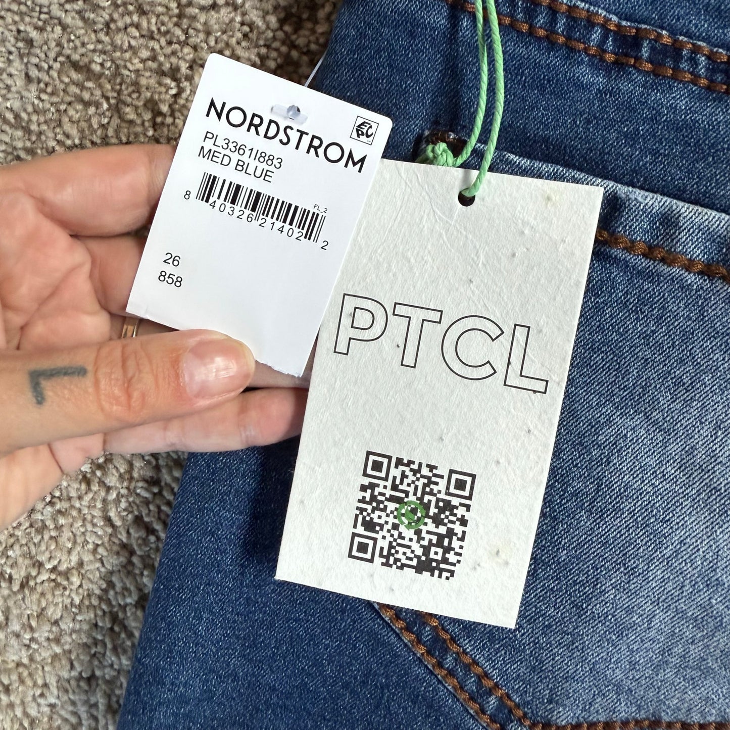 PTCL Stitched Denim Cutoff Shorts - Size 26