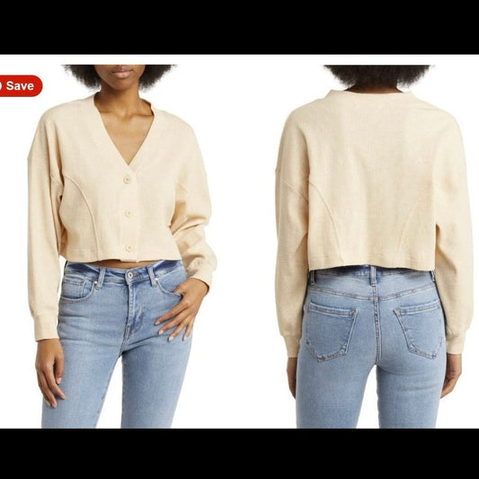 Elodie Crop Cardigan - Size XS