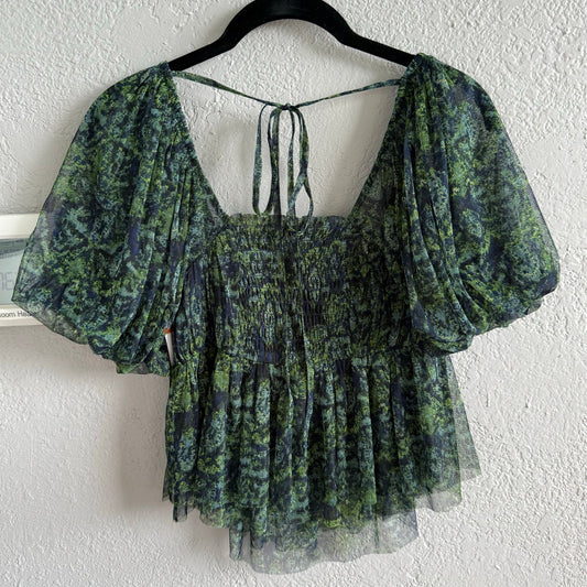 Free People Penelope printed smock top - XS