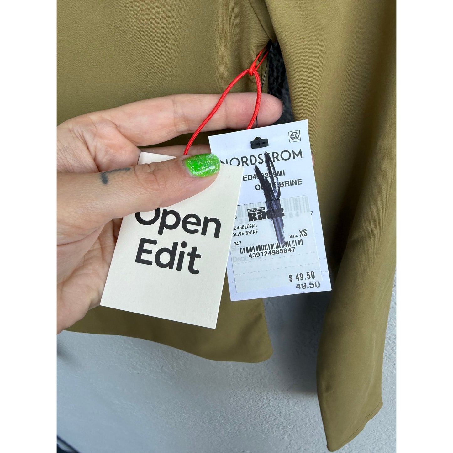 Open Edit Smooth Scoop Neck in Olive - XS