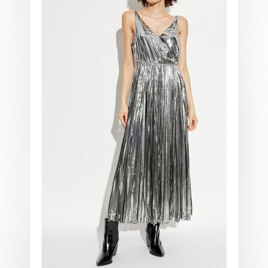 All Saints Metallic Dress in Medium