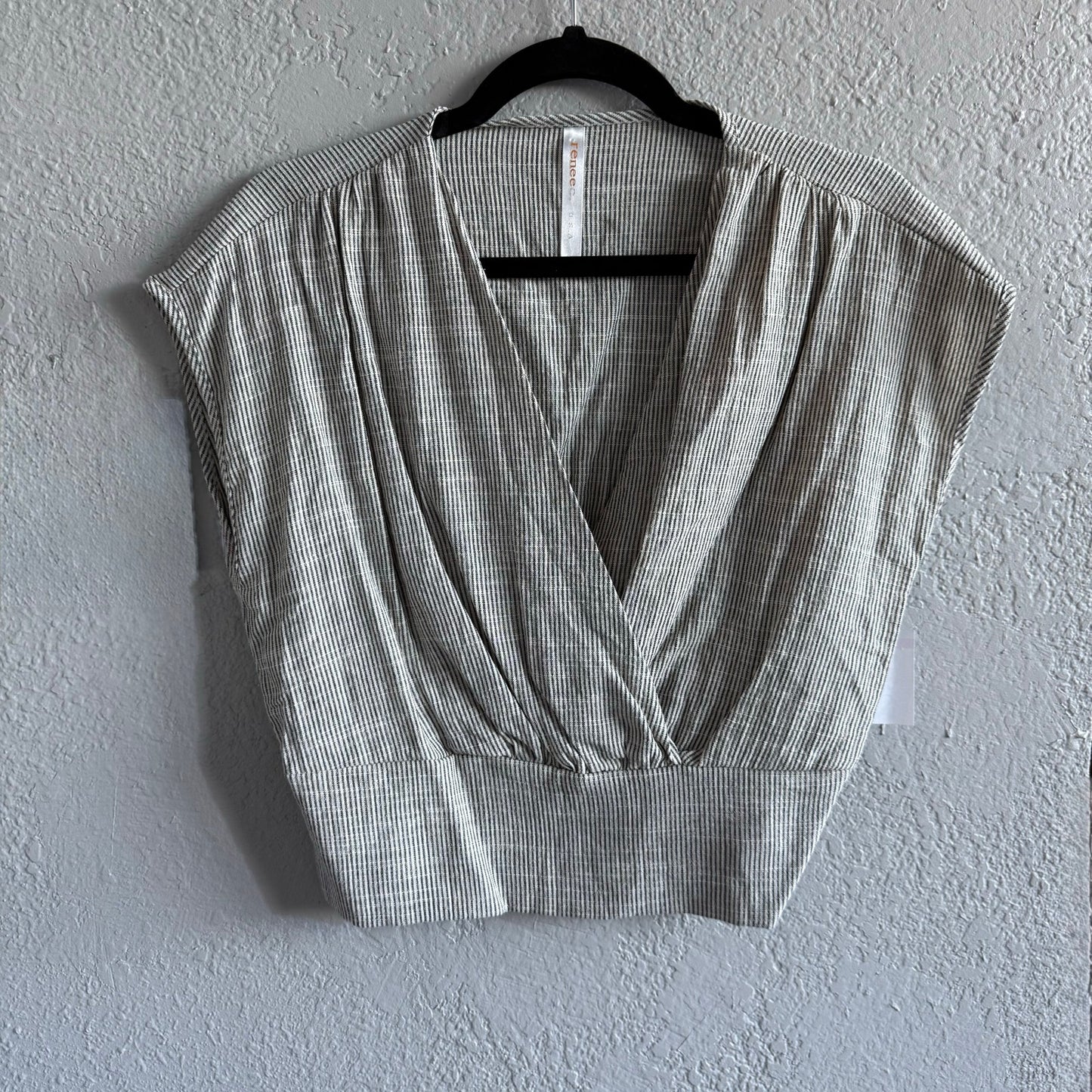 Renee C Striped Cropped Top - XL
