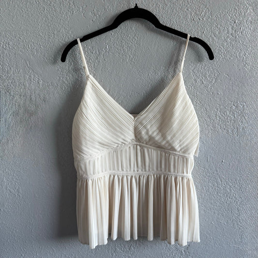 All In Favor Cream Pleated Camisole - XL
