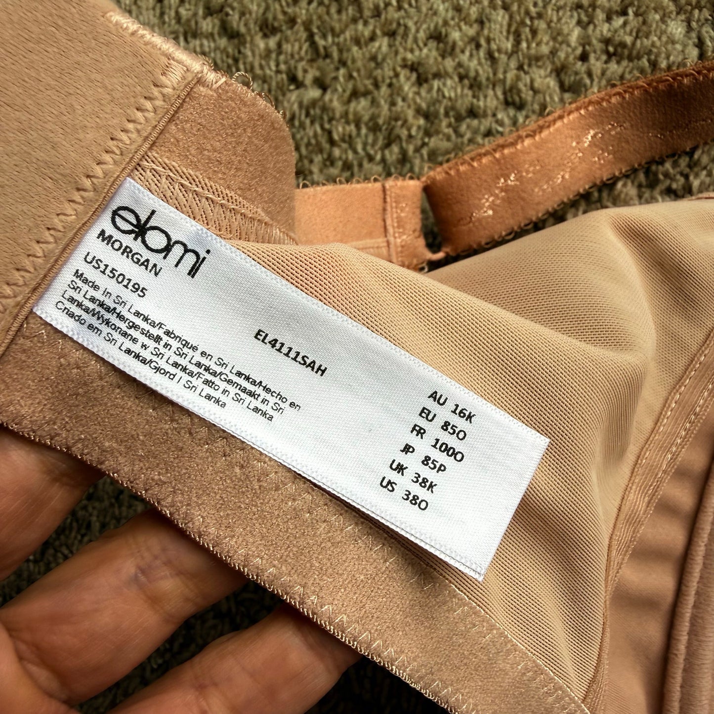 Elomi Beige Underwire Bra - Size 38O - *PI