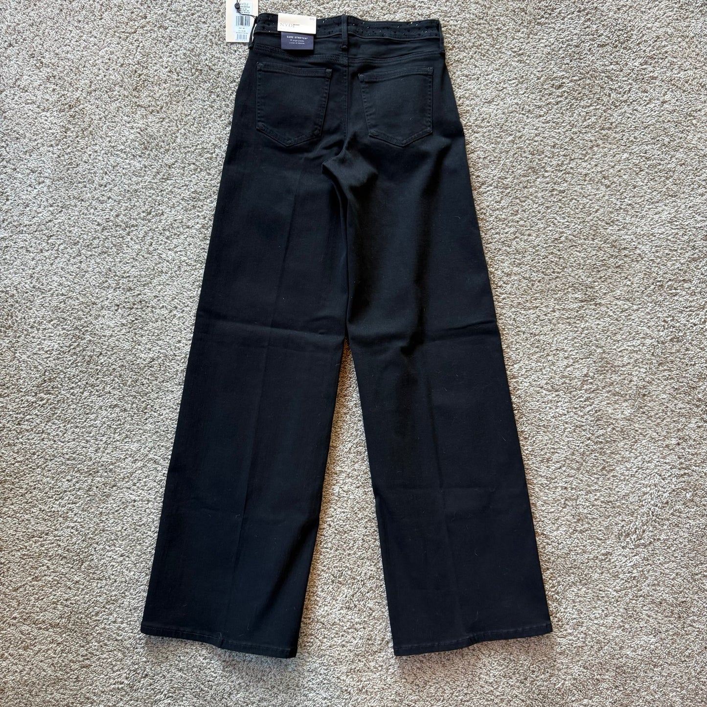 NYDJ Teresa Rhinestone Wide Leg Jeans - Size 00