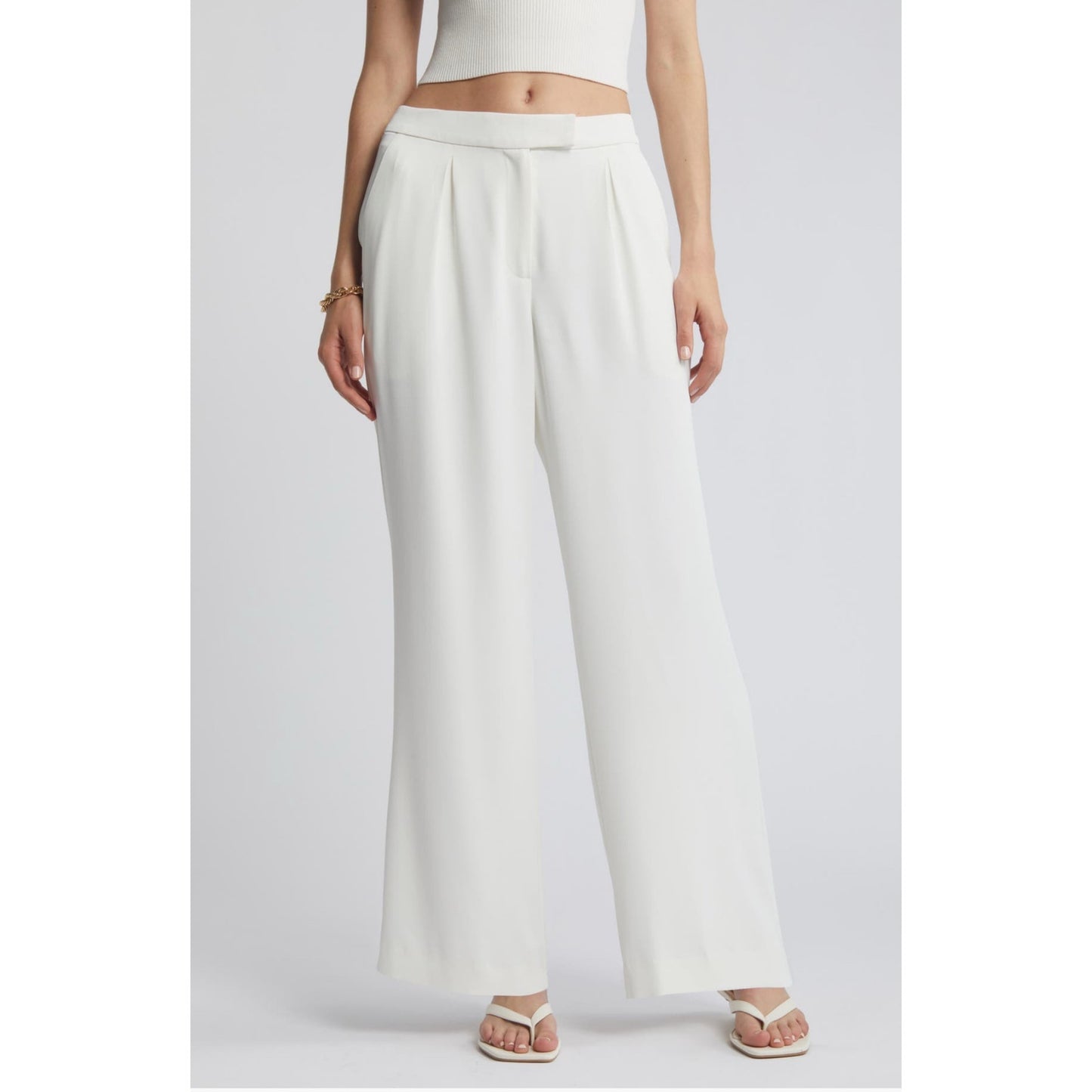 Open edit pleated wide leg pants size 6