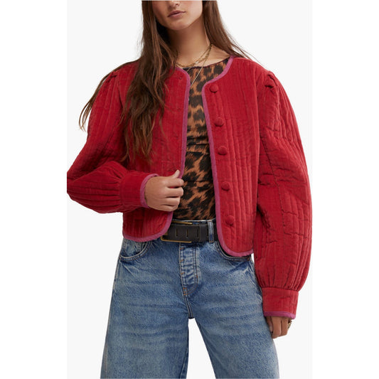 Free People Natalia Quilted Jacket - Size Small