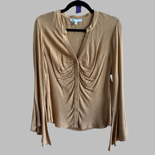 DR2 Long Sleeve Tan Button Down - Small