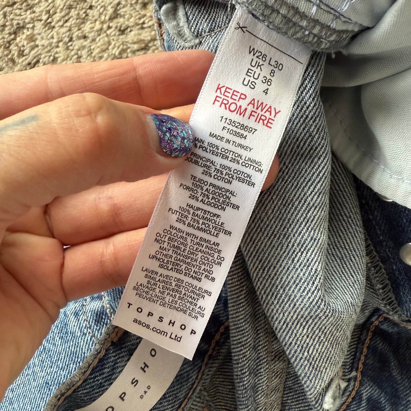 Topshop Dad Jeans - Size 26