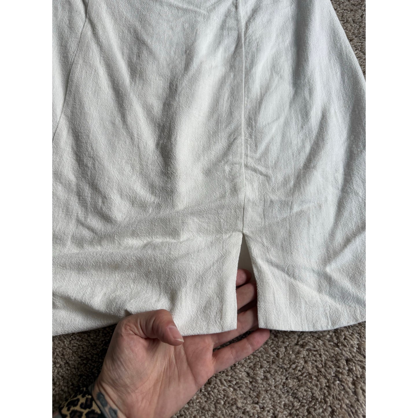 BP Strapless White Dress - Size Large