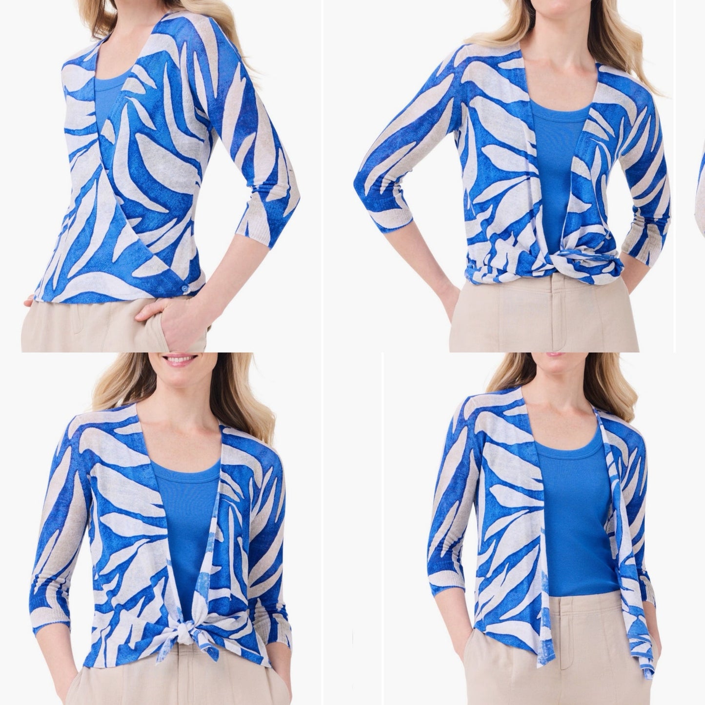Nic + Zoe Linen Blend Cardigan - medium