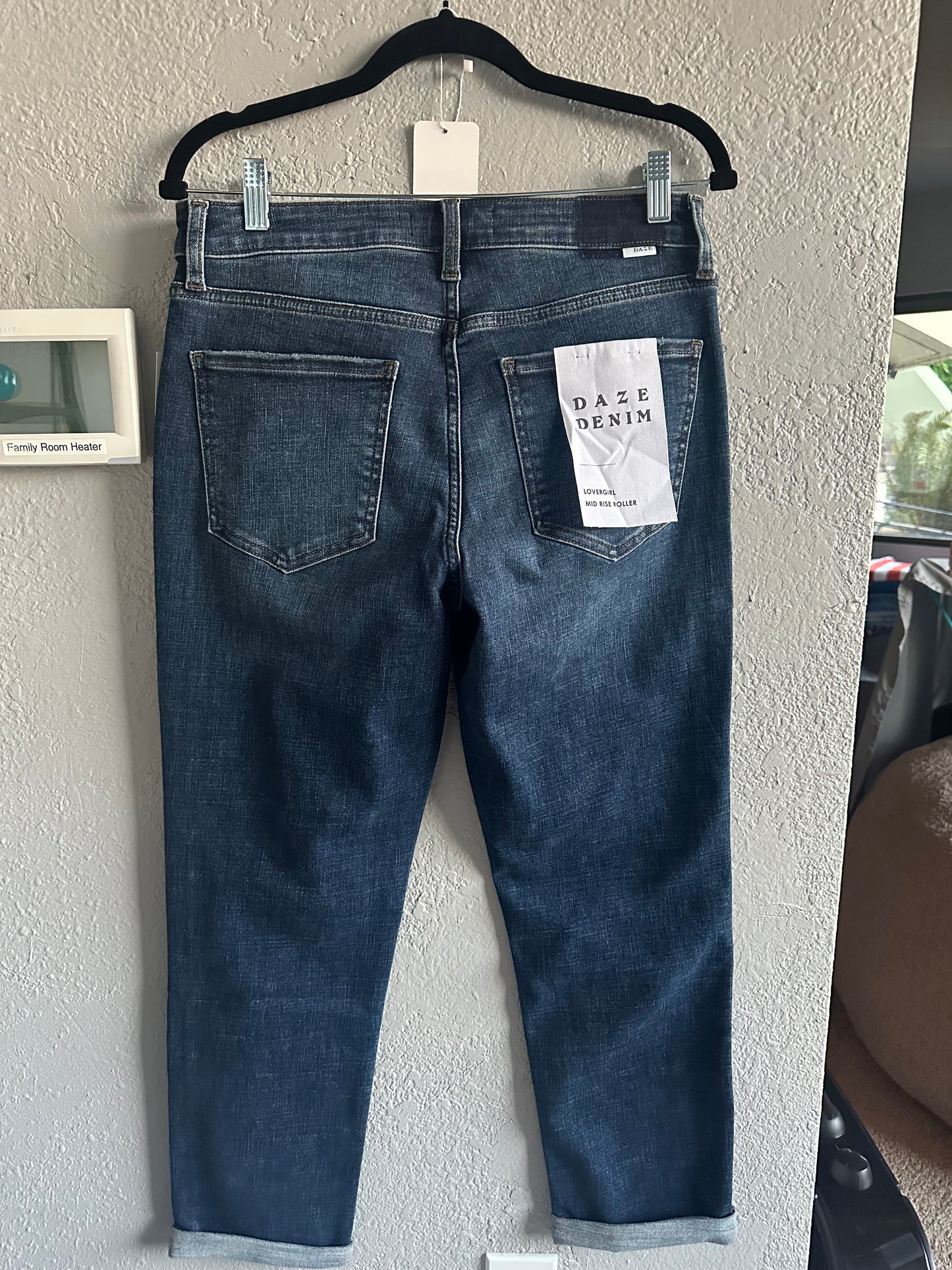 Daze Lovergirl Mid Rise Roller Jeans - Size 29” Waist