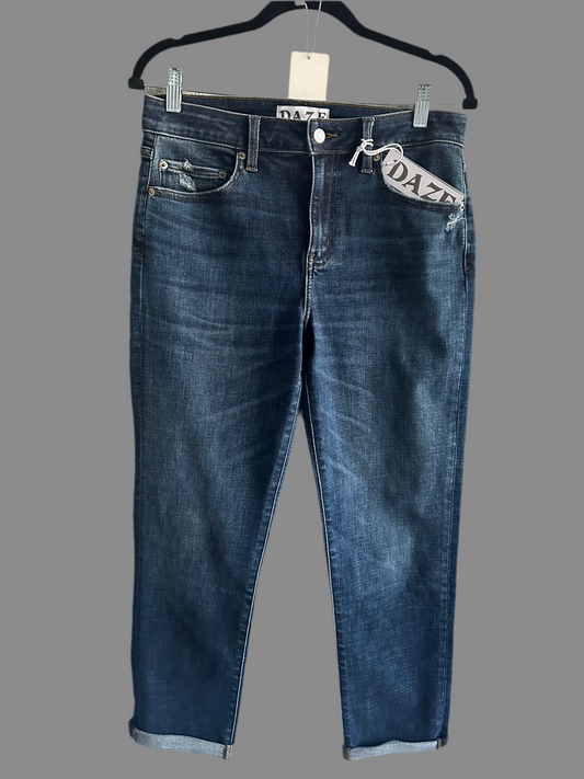 Daze Lovergirl Mid Rise Roller Jeans - Size 29” Waist