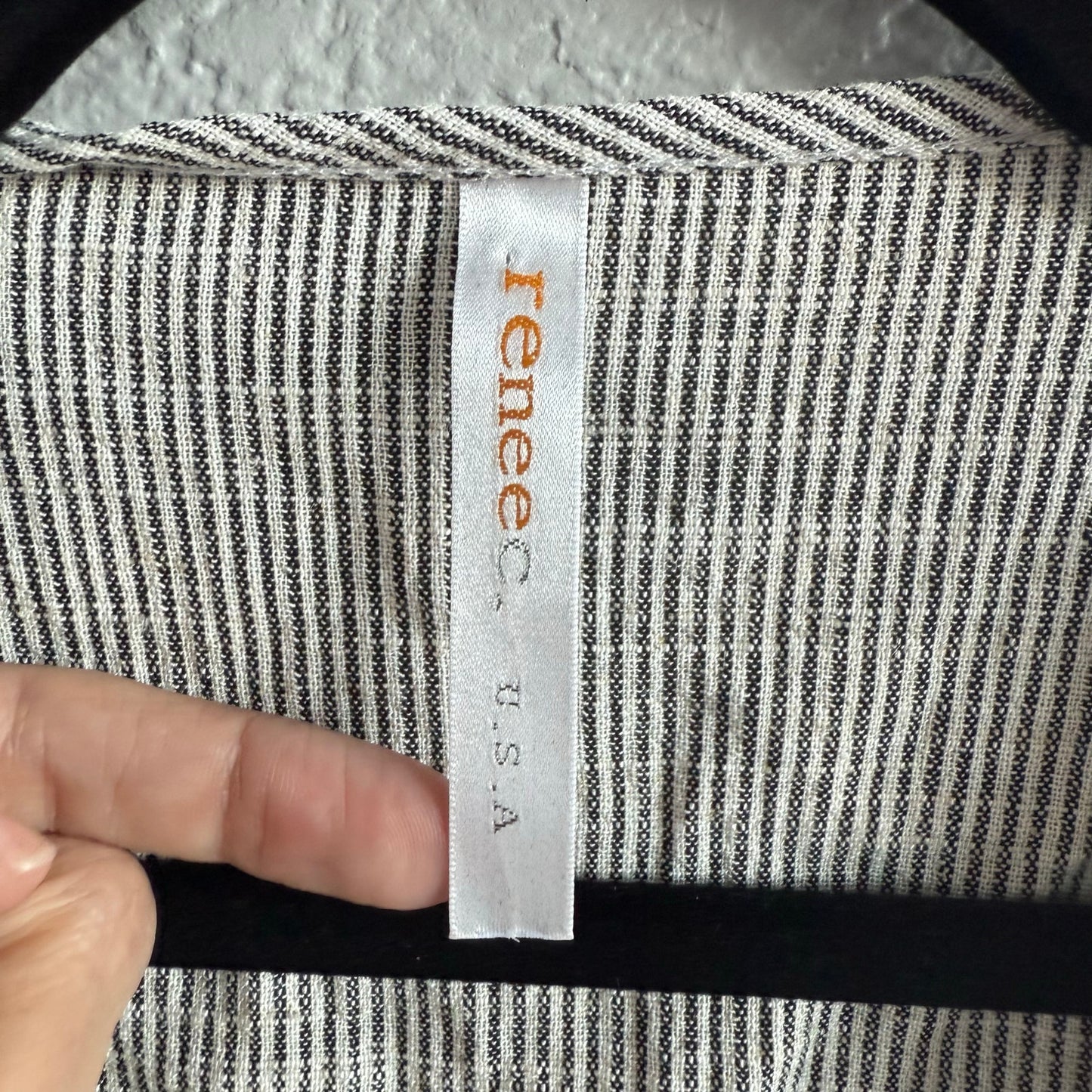 Renee C Striped Cropped Top - XL