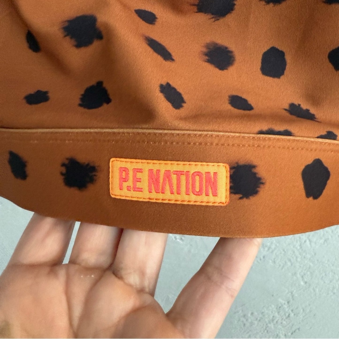 P.E Nation Brown Polka Dot Sports Bra