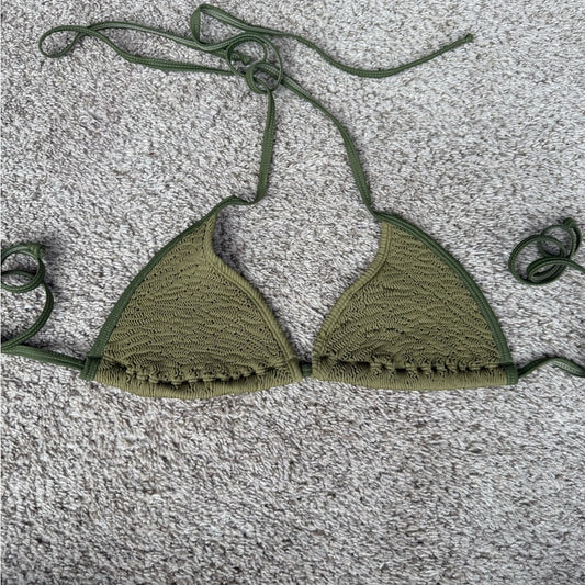 Green Triangle Bikini Top by Cleonie -Size XS/S