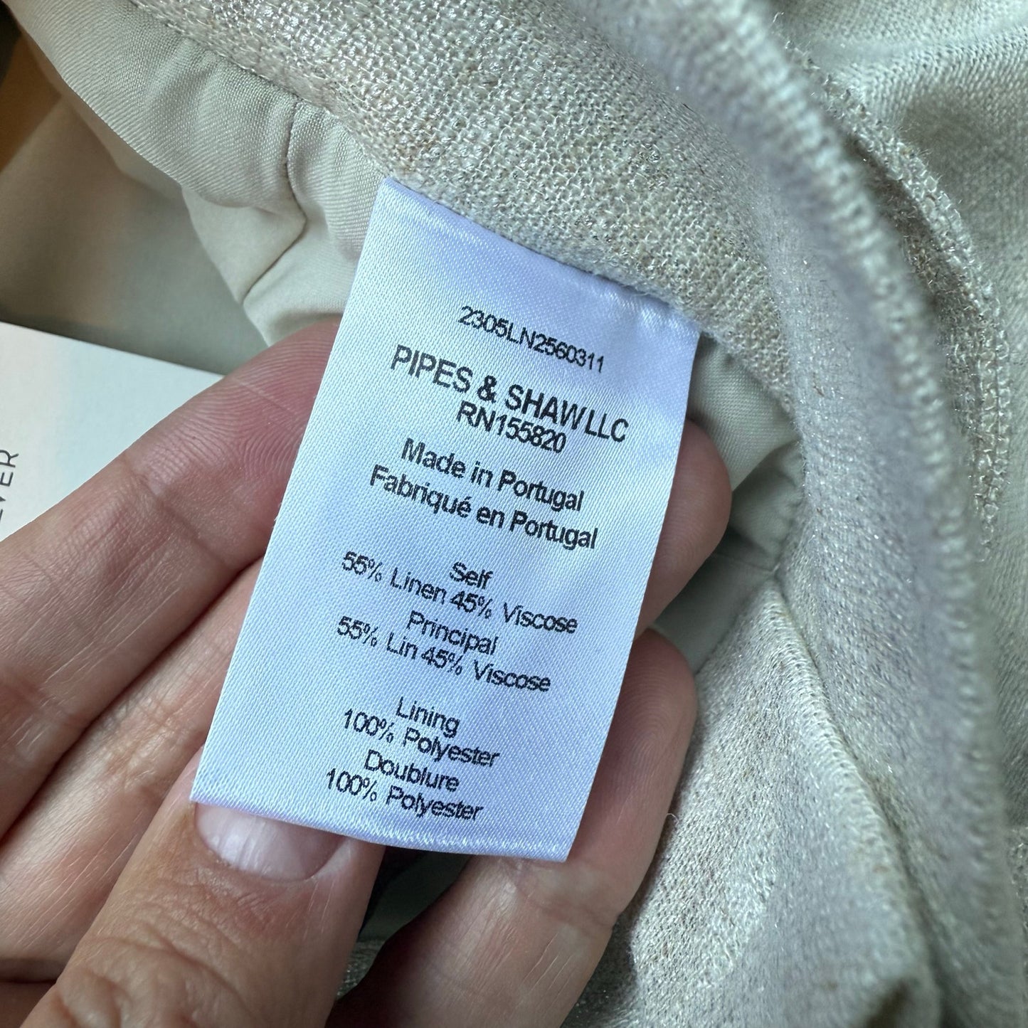 NWT Veronica Beard Zelly Pants in Beige with Silver Hue - Size 0