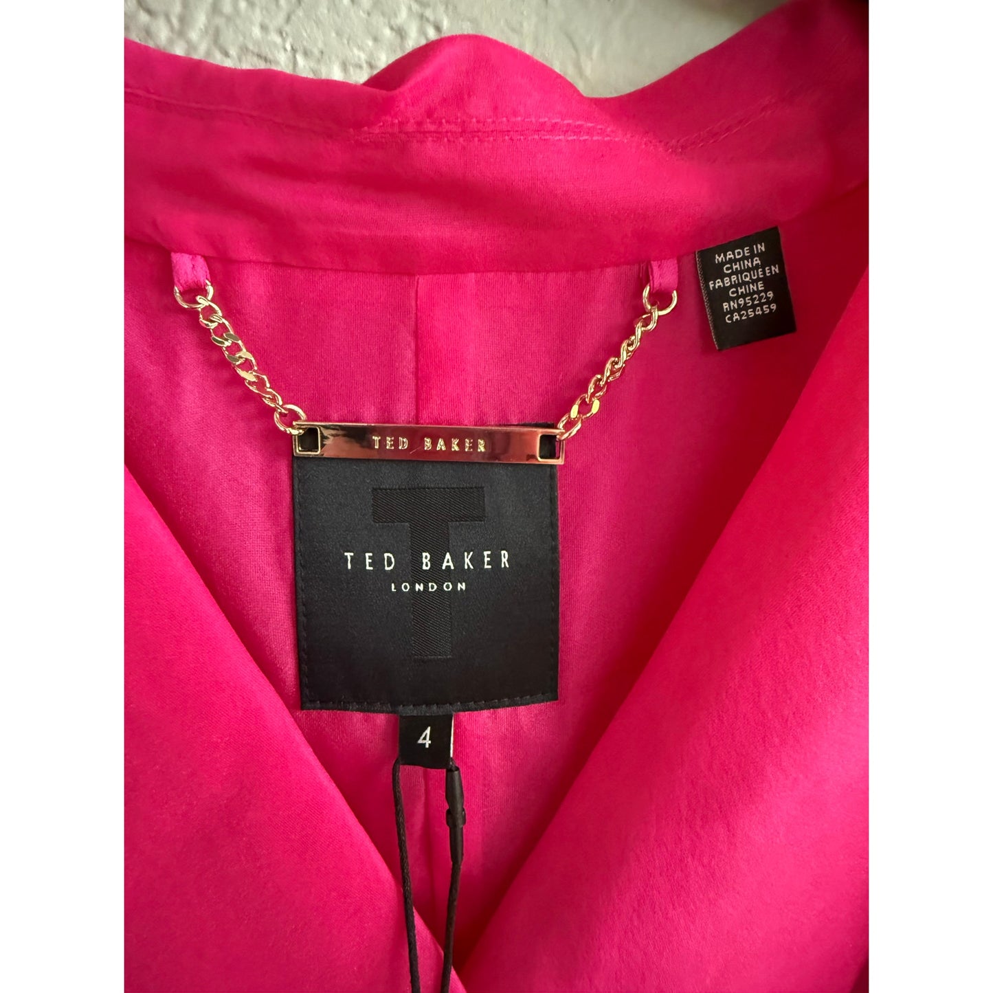 Ted Baker Oversized Sheer Blazer Pink Size 4