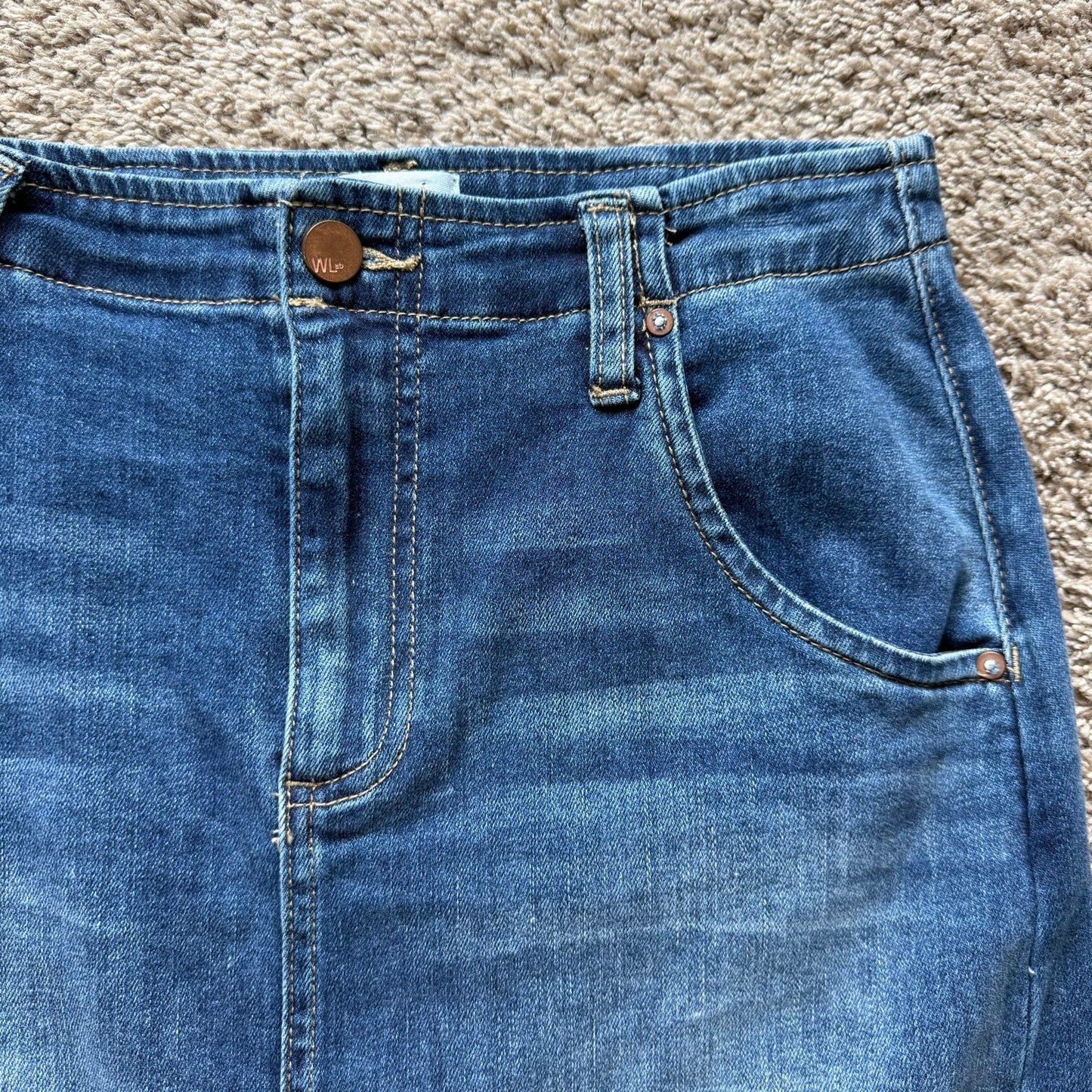 Wash Lab Denim Midi Skirt - Size 26