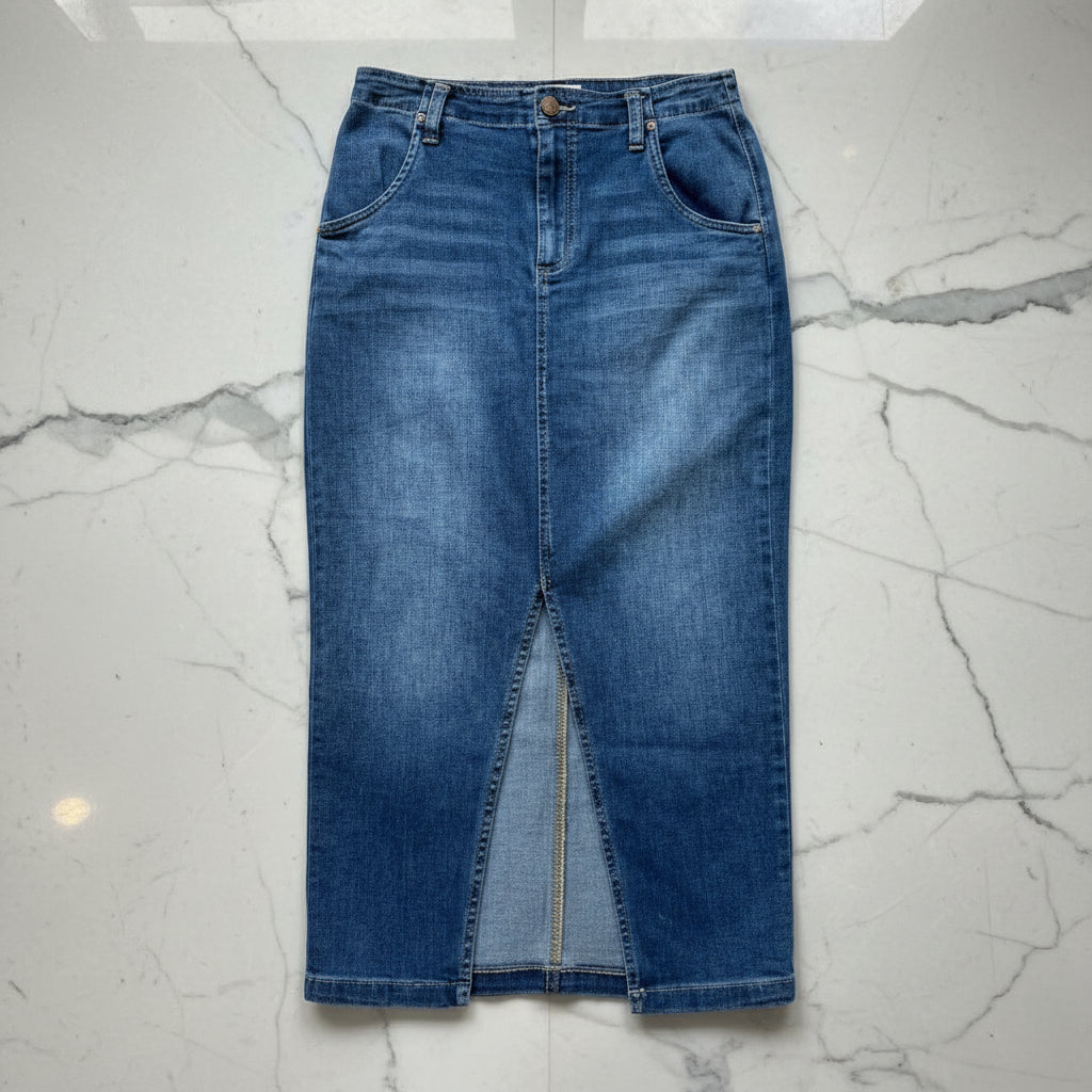 Wash Lab Denim Midi Skirt - Size 26