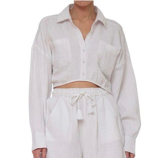 Avec Les Filles cropped long sleeve - small