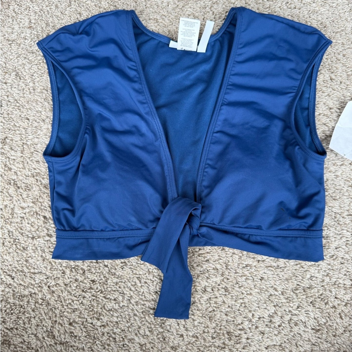 Blue Tie-Front Swim Top from Bleu by Rod Beattie - Size 6