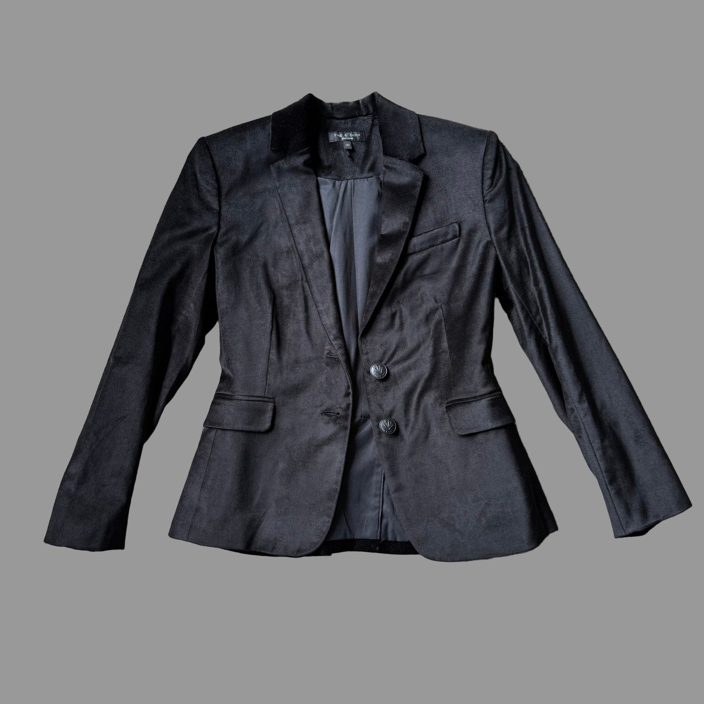 Rag & Bone Black Velvet Blazer - Size 00