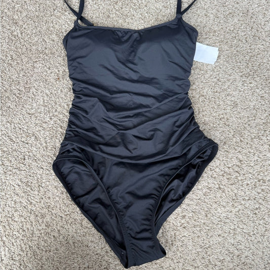 LA Blanca Black One-Piece Swimsuit Size 2