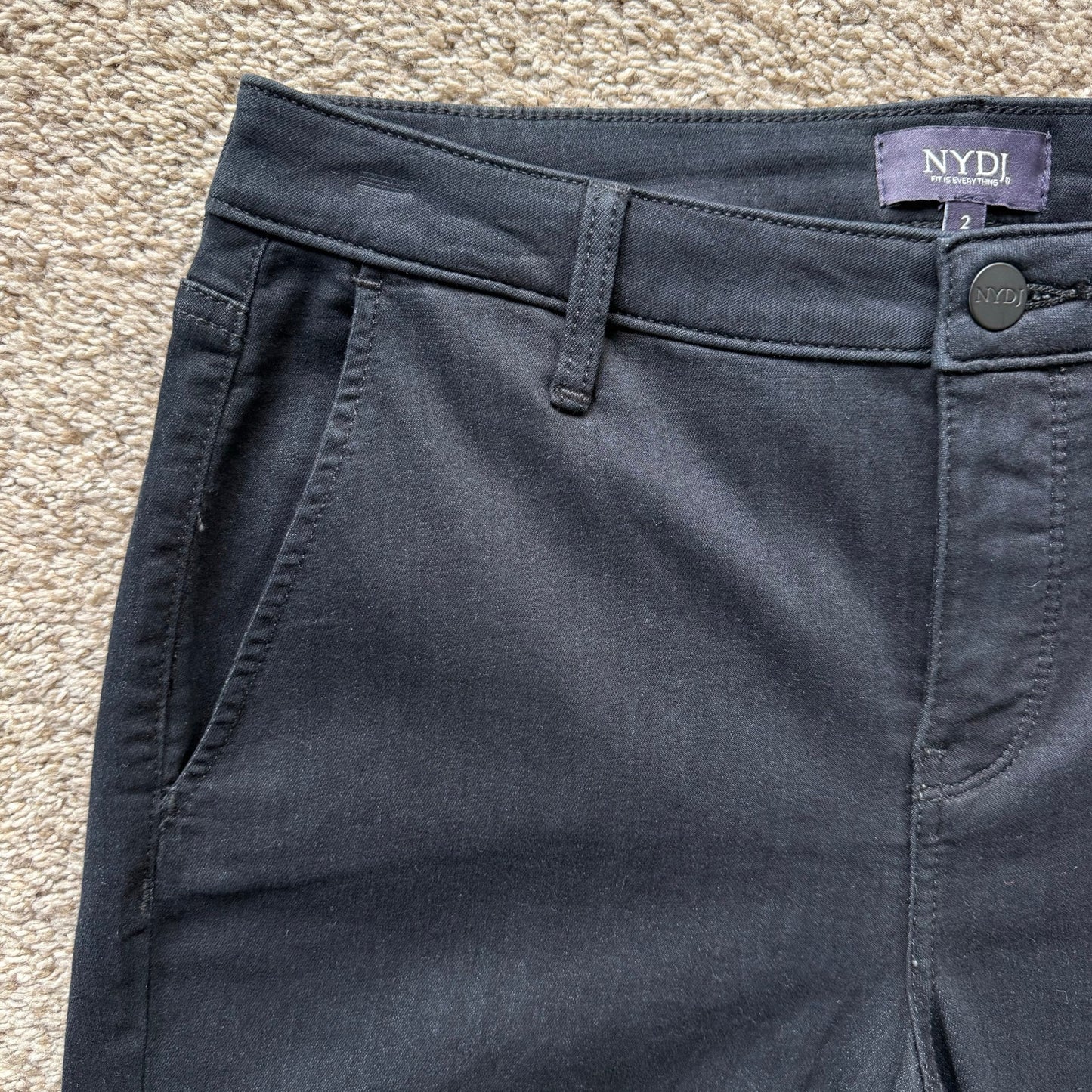 NYJD Black Slim Straight Leg - Size 2