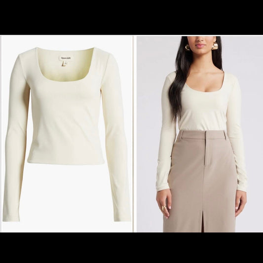 Open Edit Smooth Edit Scoop Neck Top - small