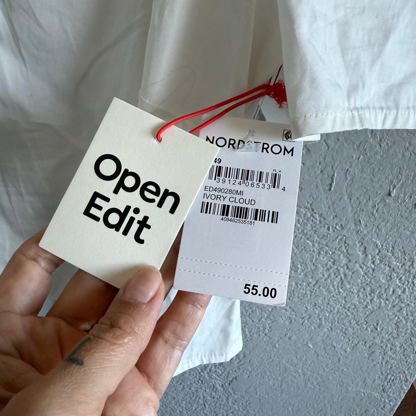 Open Edit White Tie Back Top - Medium