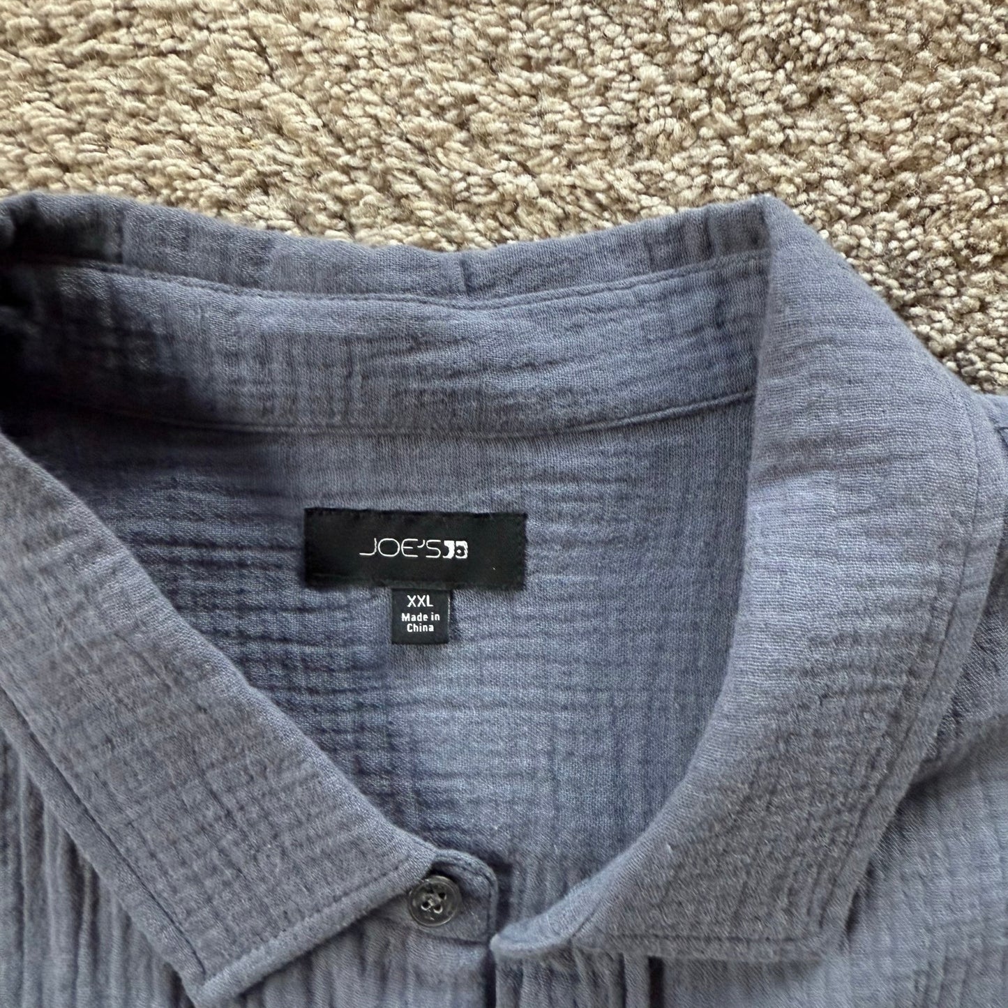 Joe’s Jeans Casual Button Down Shirt in Gray - Size XXL