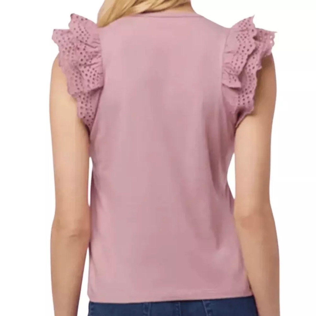 Joe's Women's Eyelet Flutter Sleeve Top - Large