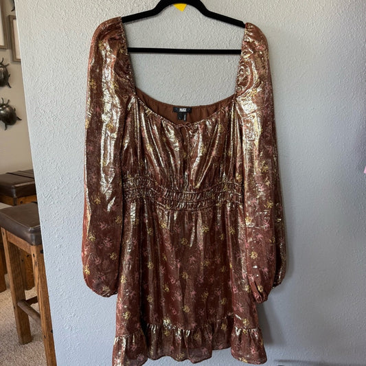 PAIGE Bronze Metallic Dress in Large - MSRP $349