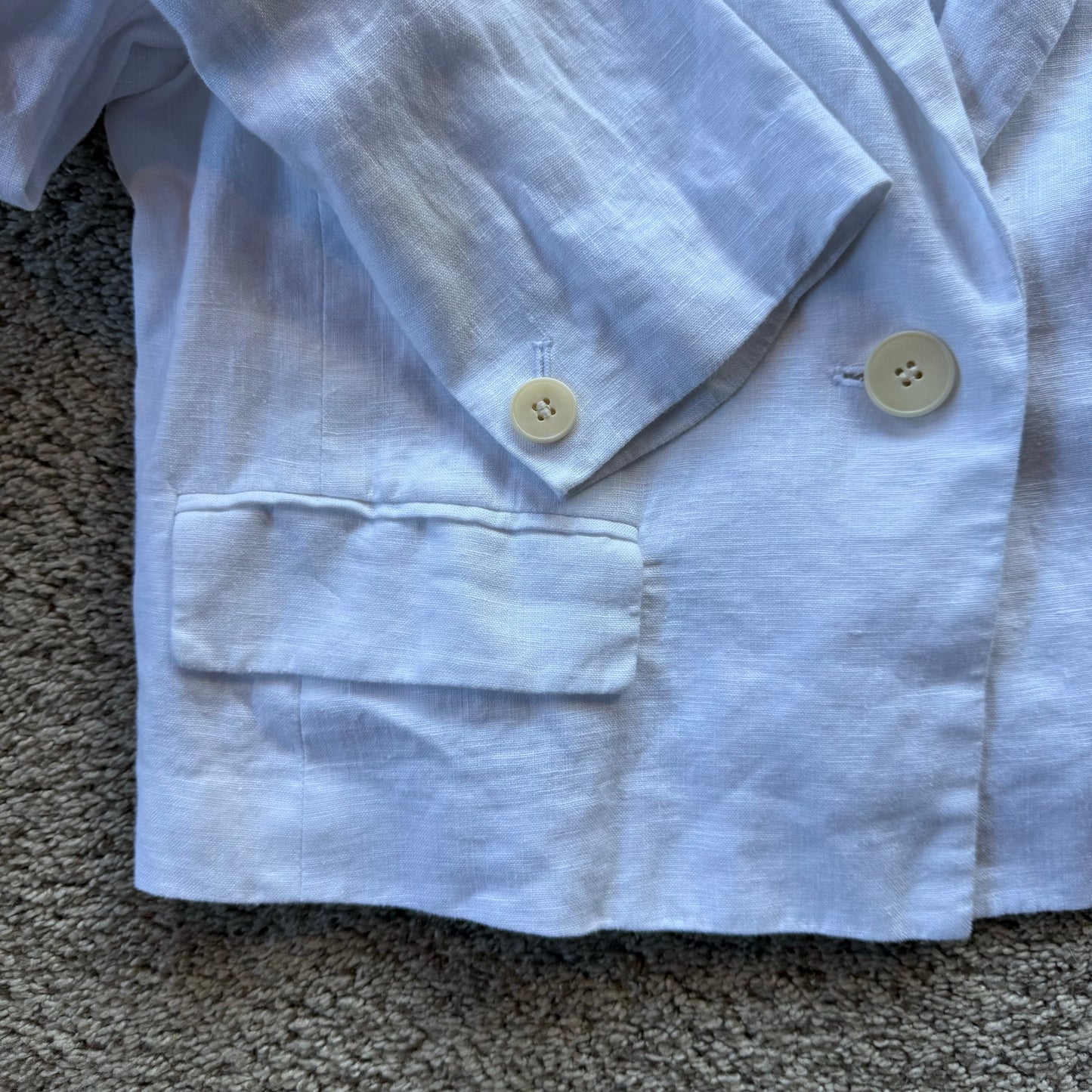 Madewell Linen Cropped Blazer - Size Medium