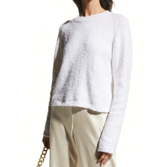 Vince Crew Sweater in White - Size Small