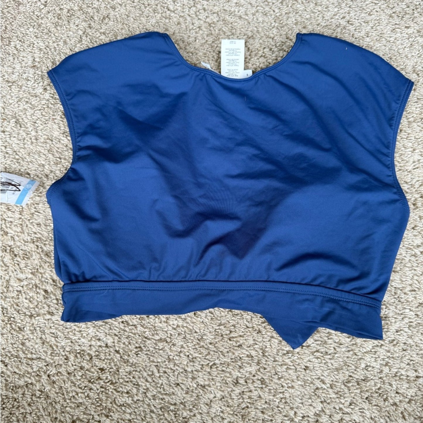 Blue Tie-Front Swim Top from Bleu by Rod Beattie - Size 6