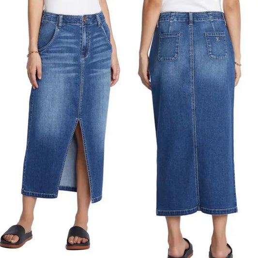 Wash Lab Denim Midi Skirt - Size 26